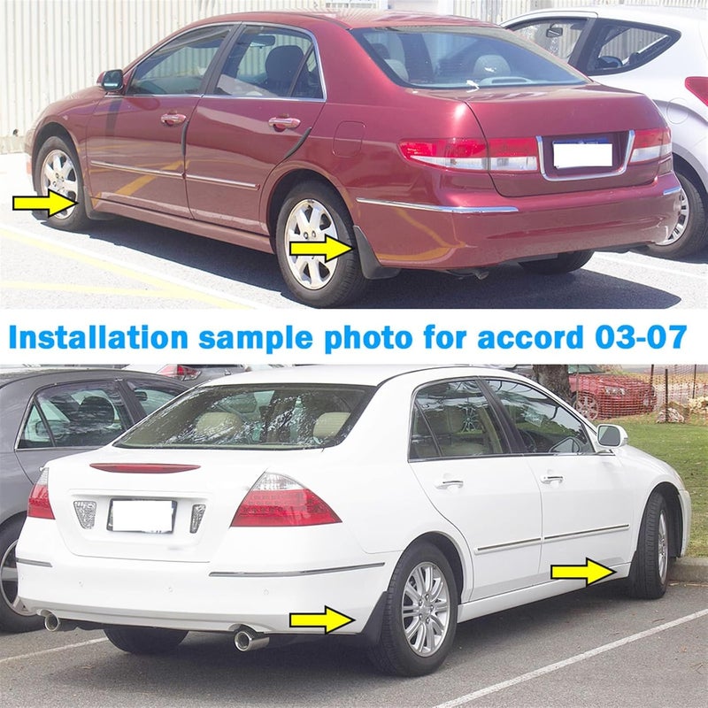 QASULER Mudflaps for Accord 2003-2007 Sedan - Image 3
