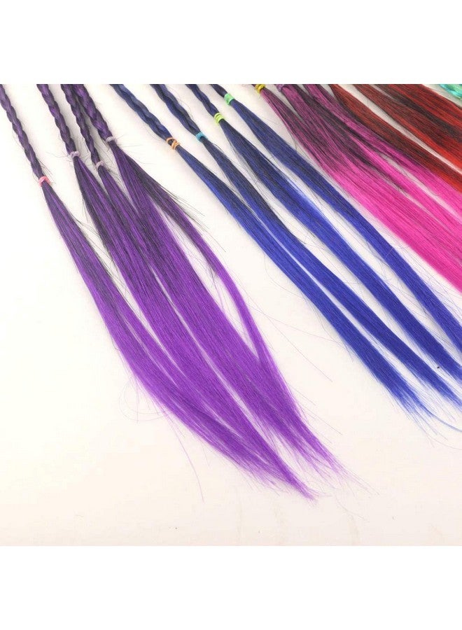 Miss Lirenn Girl Hair Extension Accessories-Rubber Band Elastic Band Hairstyle Ponytail Braid Beauty Hair Band Twist Colorful Wig Braid Head Rope Girl Dress Beautification Hair Accessories (Multicolor - 4Pcs) - Image 4