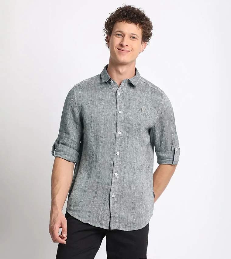 Logo Embroidered Long Sleeves Shirt