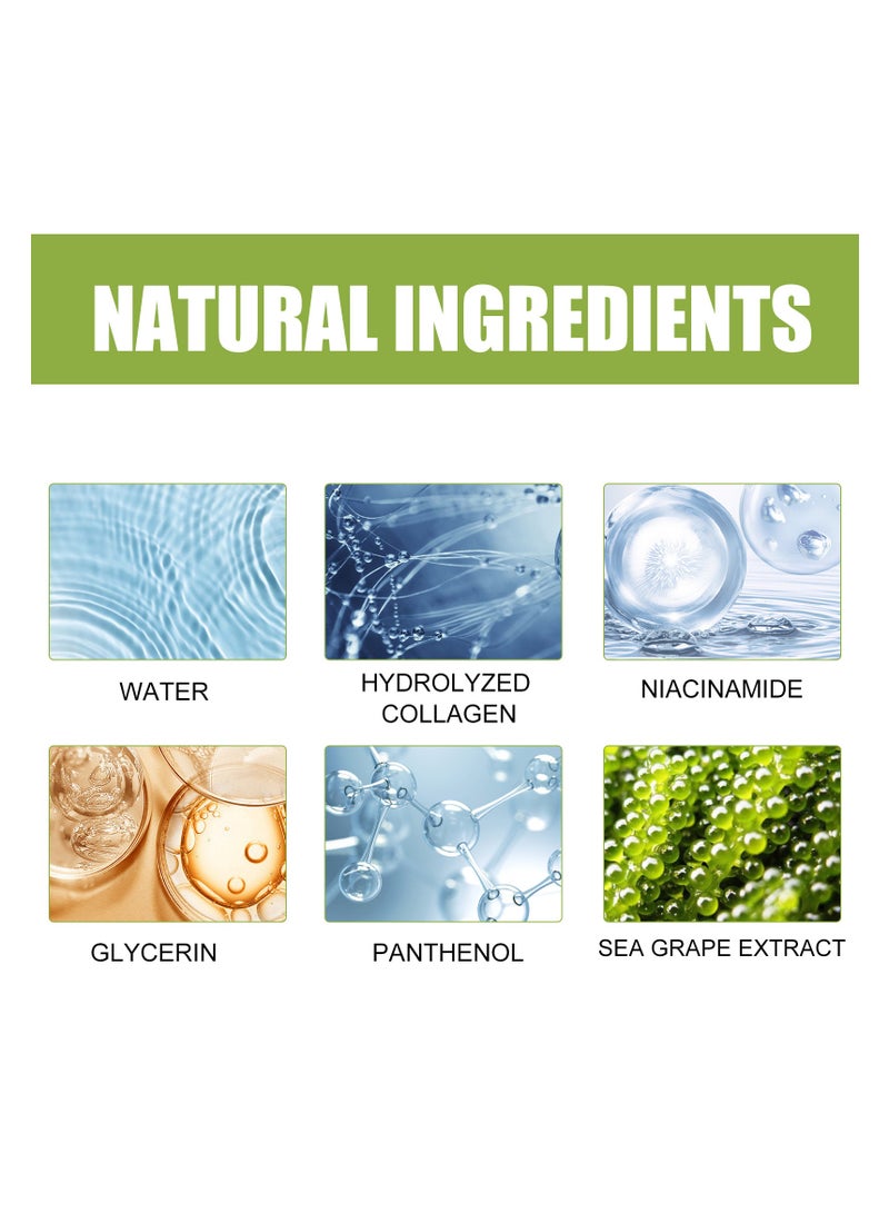 EELHOE Sea Grape Anti-Wrinkle Essence Facial Serum, Hydrating and Moisturizing Anti-Aging Serum – Shrinks Pores, Smooths Skin, Reduces Wrinkles & Fine Lines – Suitable for All Skin Types 35ml - Image 4