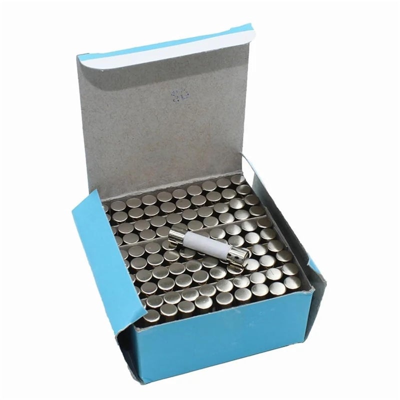 6x30mm 6 3A صمام سيراميك 250 فولت 100 قطعة سريع الاستجابة - Image 2