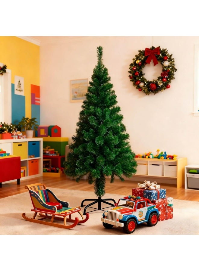 Whynot 150cm Artificial Christmas Tree with 300 Tips & Metal Stand – High-Quality PVC – Easy Assembly – Green - Image 2