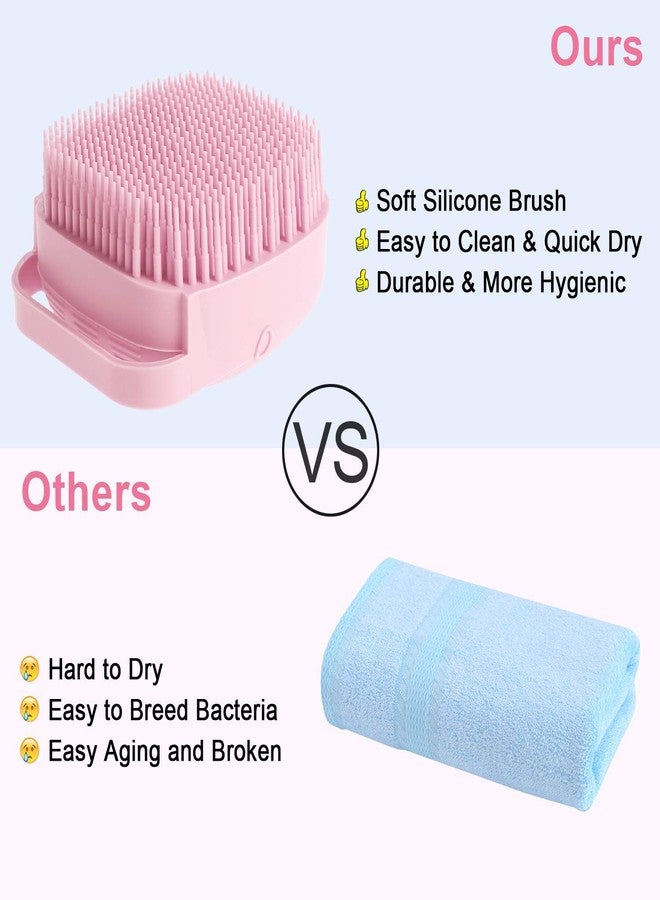 Incrizma Soft Silicone Bath Body Brush with Soap Dispenser, Reusable Exfloliating Body Scrubber for Gentle Skin Massage Exfoliation (80 ml, Random color) - Image 5