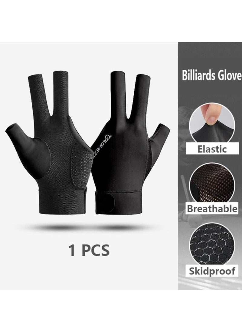 CMGTYYD Billiard Glove 3 Finger Gloves for Billiard,Non-slip Pool Glove for Men and Women,Open Finger Gloves Sports Gloves Show Glove Billiard Gloves for Hand,Sport Accessories（Left ）  - Image 3