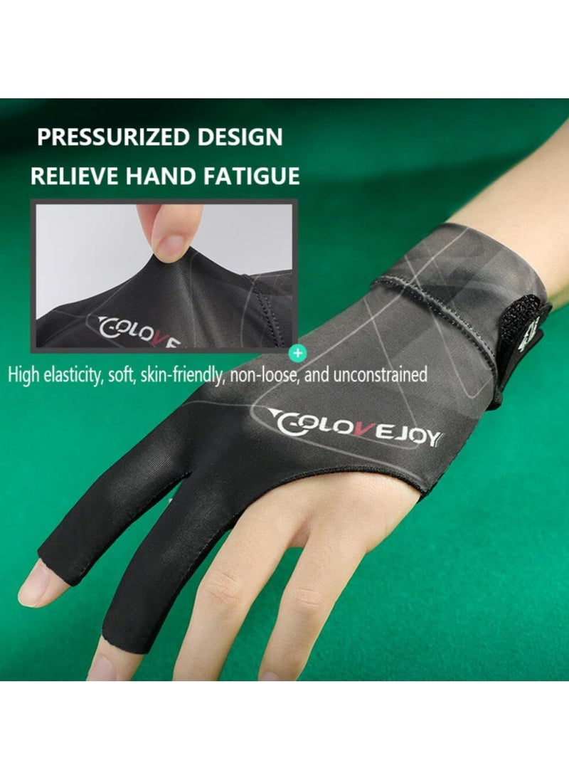 CMGTYYD Billiard Glove 3 Finger Gloves for Billiard,Non-slip Pool Glove for Men and Women,Open Finger Gloves Sports Gloves Show Glove Billiard Gloves for Hand,Sport Accessories（Left ）  - Image 4