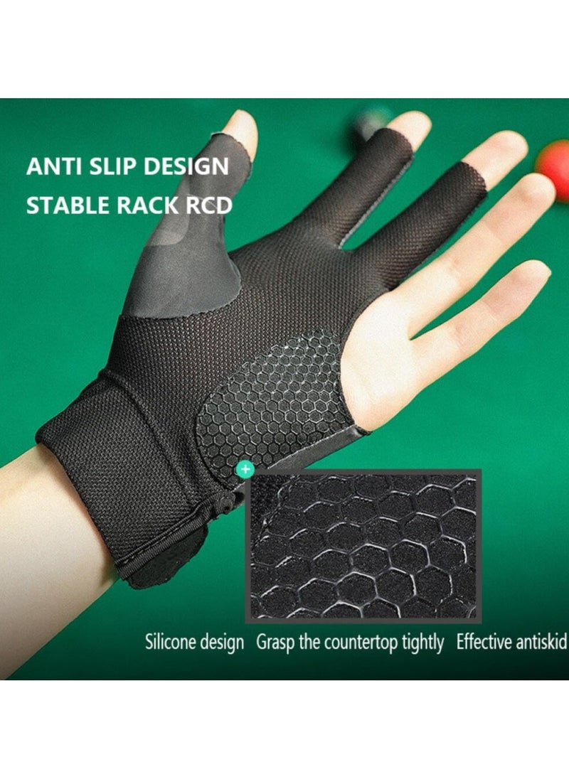 CMGTYYD Billiard Glove 3 Finger Gloves for Billiard,Non-slip Pool Glove for Men and Women,Open Finger Gloves Sports Gloves Show Glove Billiard Gloves for Hand,Sport Accessories（Left ）  - Image 5