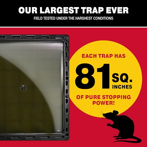 Catchmaster Jumbo Rat & Mouse Glue Traps 6Pk, Large Bulk Glue Board Rat & Mouse Traps Indoor for Home, Adhesive Plastic Tray for Snakes, Mice, & Spiders, Pest Control for House & Garage - Image 3