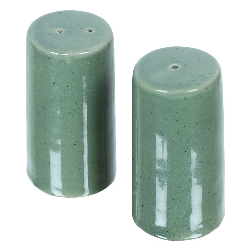 WholelifeObjects Salt and Pepper Shakers Set Farmhouse Kitchen Decor Ceramic Salt Shaker - Wedding Registry Ideas Gifts Salt and Pepper Set Holder Table DÃ©cor, Modern (Olive Green Matt)- Set Of 2 - Image 2