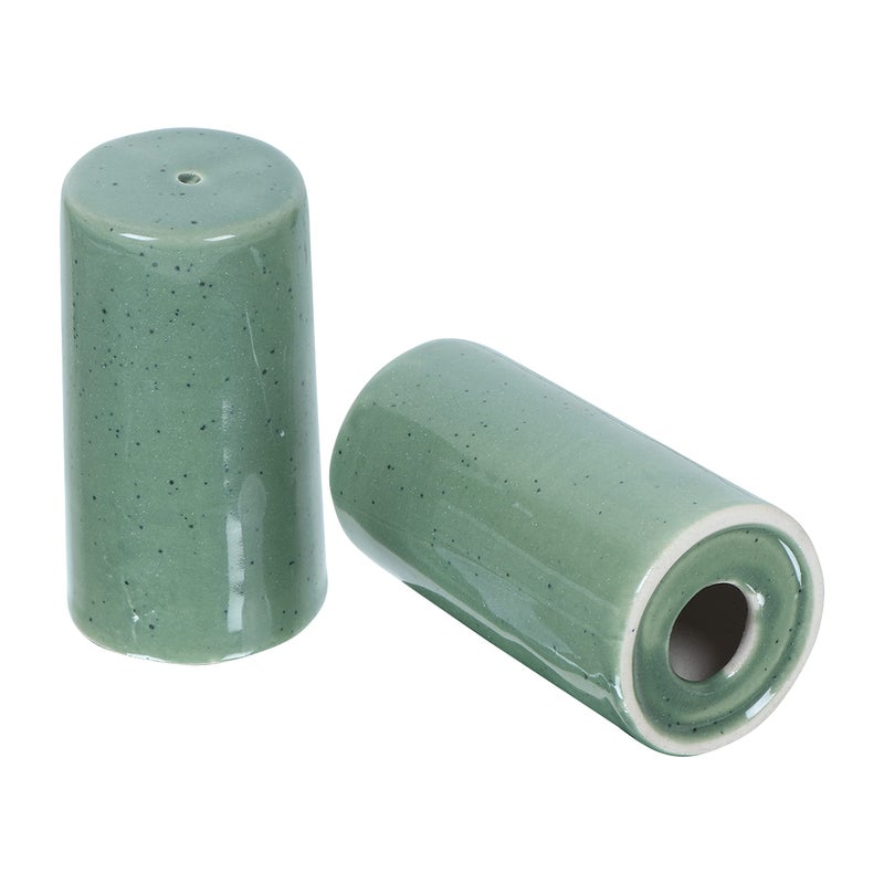 WholelifeObjects Salt and Pepper Shakers Set Farmhouse Kitchen Decor Ceramic Salt Shaker - Wedding Registry Ideas Gifts Salt and Pepper Set Holder Table DÃ©cor, Modern (Olive Green Matt)- Set Of 2 - Image 3