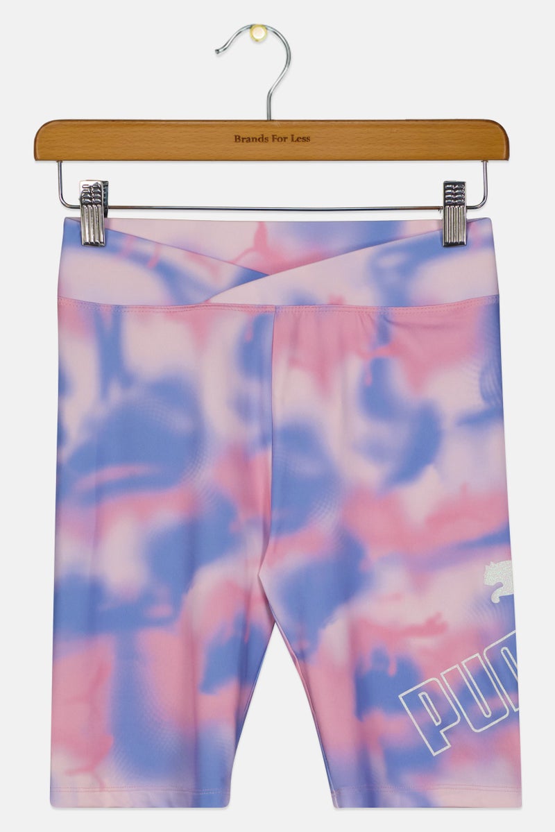 PUMA Kids Girl Tie Dye Outdoor Shorts, Multicolor - Image 2