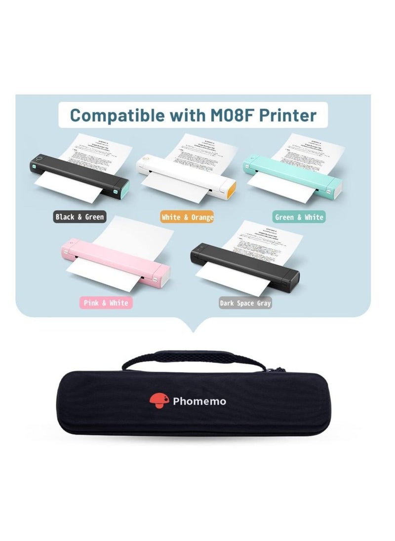 phomemo Phomemo M08F Portable Printer Case, for HPRT MT800 Mobile Travel Printer Storage Holder Paper & USB Cable  - Image 2