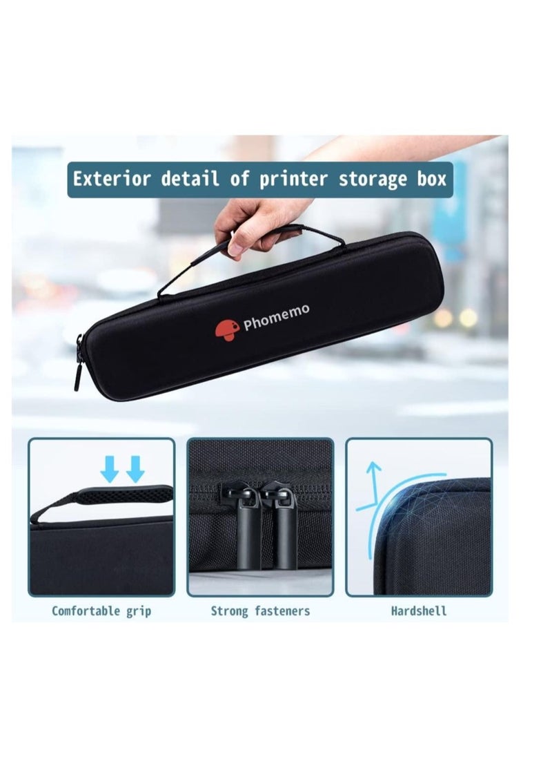 phomemo Phomemo M08F Portable Printer Case, for HPRT MT800 Mobile Travel Printer Storage Holder Paper & USB Cable  - Image 5
