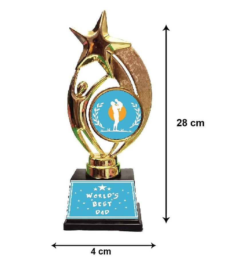 Tuelip Ceramic Father's Day Gift 'Best Dad' Printed Trophy | Father's Day | Best Gifts, 350 Milliliter, Multicolor - Image 3