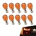 Opuweiy 10 PCS 1157 P215W S25 BAY15D Bulb Double Contact 2057 BAY15D Turn Signal and Brake Light Replacement Universal Halogen Stop Tail Lamp Parking Light Bulbs Amber - Image 2
