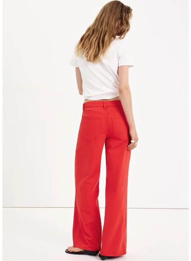 Mango Low-Rise Wideleg Jeans