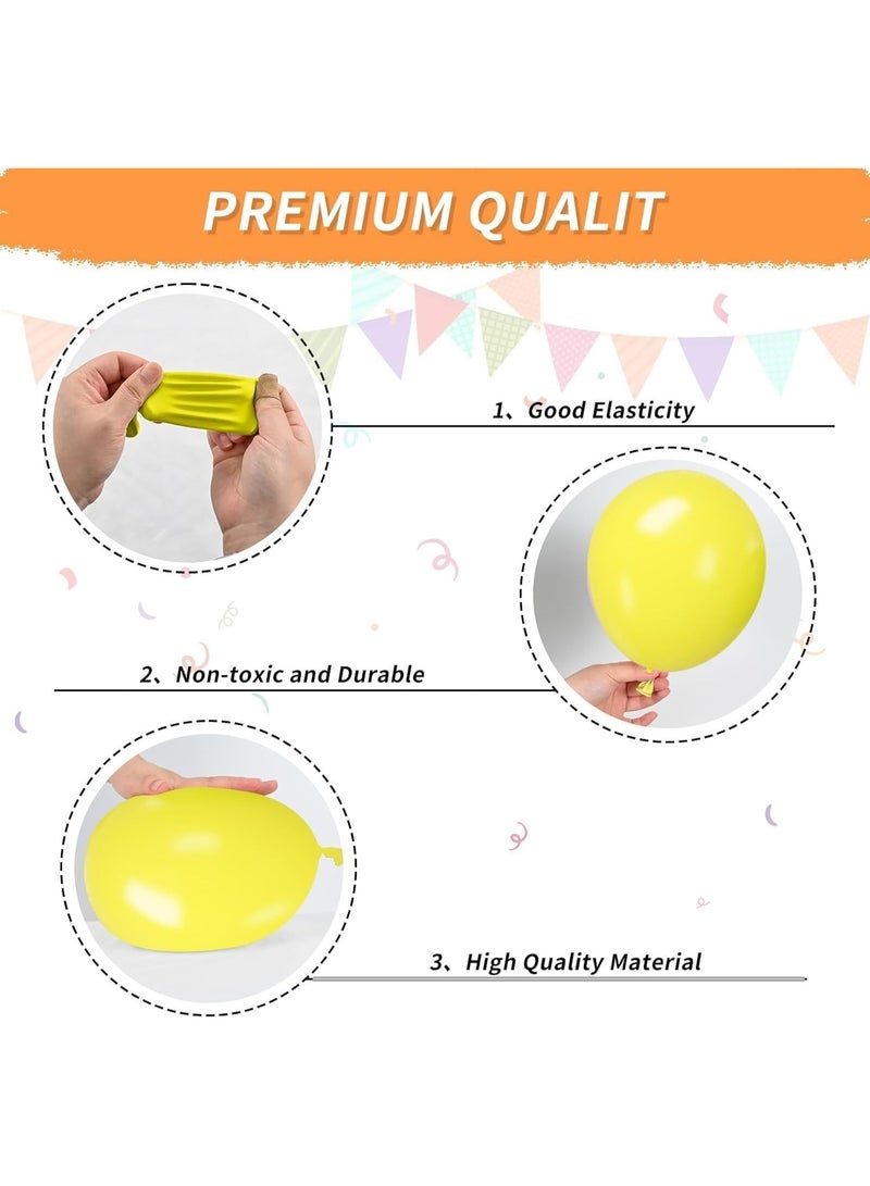 Lukadah Pack of 50 Rainbow Balloons, Multicolor Balloons in Fruit Green Slate Blue Matt Orange Hot Pink and Yellow Balloon, for Birthday Baby Shower Wedding Summer Topic DIY Balloon Decoration Party Decorations - Image 3