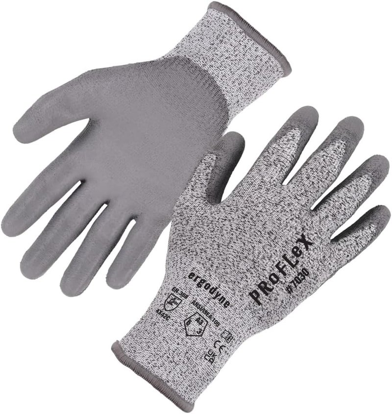Ergodyne Ergodyne ProFlex 7030 Cut Protection Work Gloves ANSI A3 PU Coated Palms for Flexible No Slip Grip Abrasion Resistant 13g  - Image 1