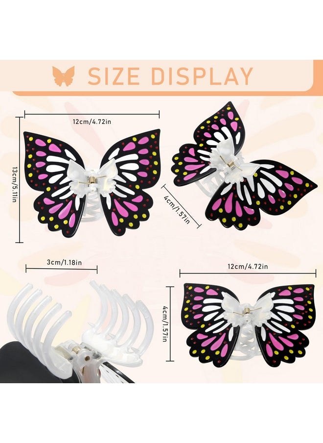 HAIMEIKANG - Butterfly Hair Clips - Large Butterfly Claw Clips For Thick Thin Hair Strong Hold Non-Slip Cute Hair Clips Butterfly Hair Accessories For Women And Girls (White) - Image 1