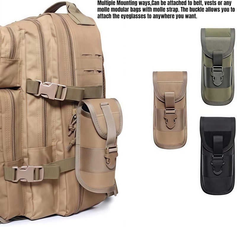 ACEXIER حقيبة نظارات MOLLE الخارجية المتينة حقيبة تكتيكية لحافظة النظارات الشمسية بأسلوب عسكري حقيبة مصباح يدوي مع مشبك - Image 5