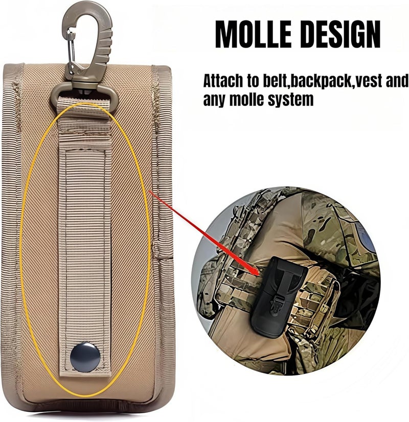 ACEXIER حقيبة نظارات MOLLE الخارجية المتينة حقيبة تكتيكية لحافظة النظارات الشمسية بأسلوب عسكري حقيبة مصباح يدوي مع مشبك - Image 3