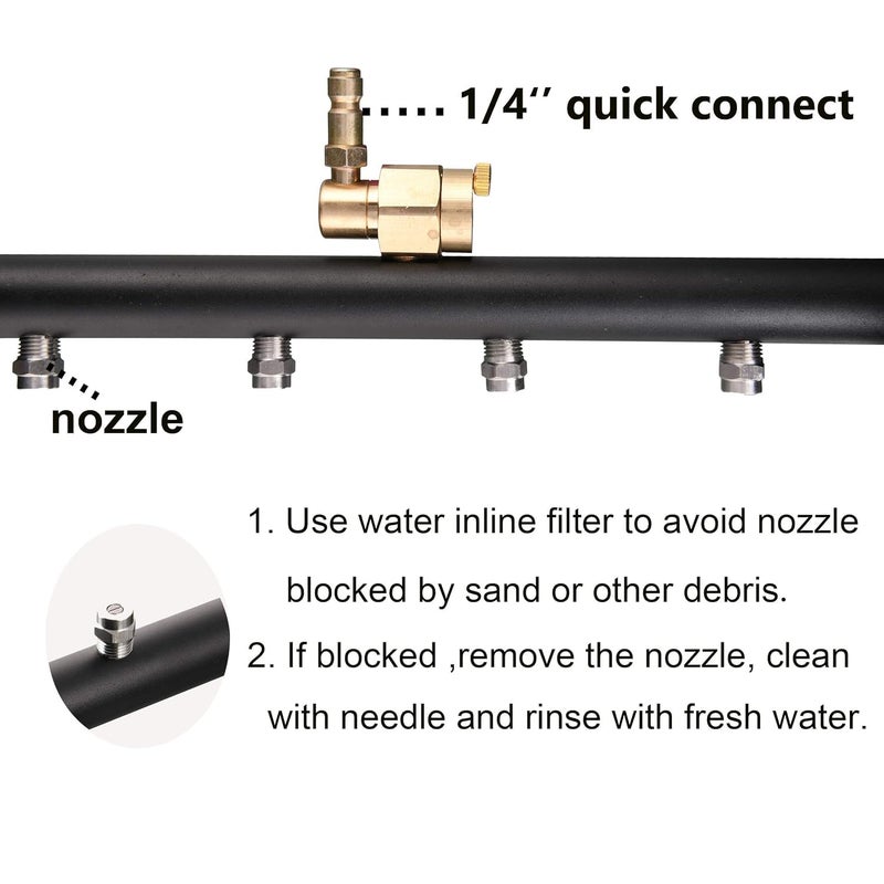 FT Tools Dual-Function Undercarriage Cleaner, Surface Cleaner for Pressure Washer, 16 Inch, Underbody Car Wash Water Broom with 3 Pieces Extension Wand, 4000 PSI - Image 5