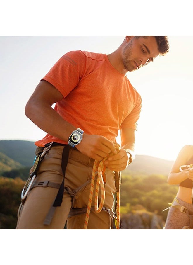 ALMNVO - Trail Loop Nylon Band - Compatible with Apple Watch Ultra 2 Band 49mm 46mm 45mm 44mm 42mm 41mm 40mm 38mm Men Women,Rugged Braided Elastic Weave Sport Strap for iWatch Ultra Series 10/9/8/7/6/SE/5/4/3 - Image 1