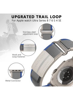ALMNVO Trail Loop Nylon Band - Compatible with Apple Watch Ultra 2 Band 49mm 46mm 45mm 44mm 42mm 41mm 40mm 38mm Men Women,Rugged Braided Elastic Weave Sport Strap for iWatch Ultra Series 10/9/8/7/6/SE/5/4/3  - Image 3