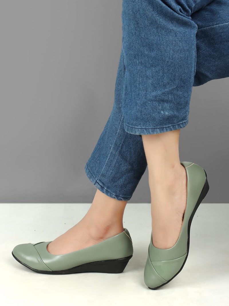 Denill Latest Collection Comfortable and Fashionable Bellies for Womens and Girls (Green Numeric 7) - Image 5