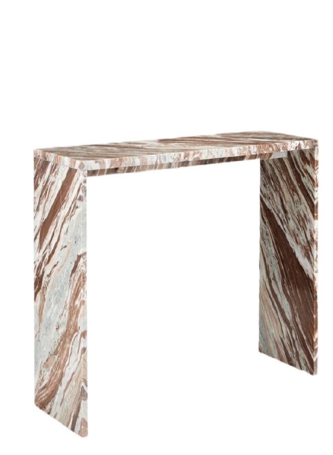 Layers Orobico Marble Console Table – Natural Stone, Minimalistic Design - Image 1