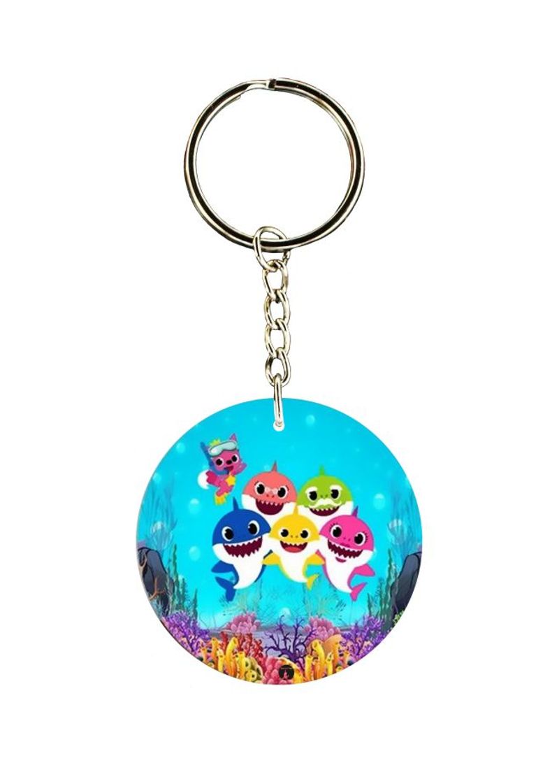 RKN Cartoon Shark Printed Keychain