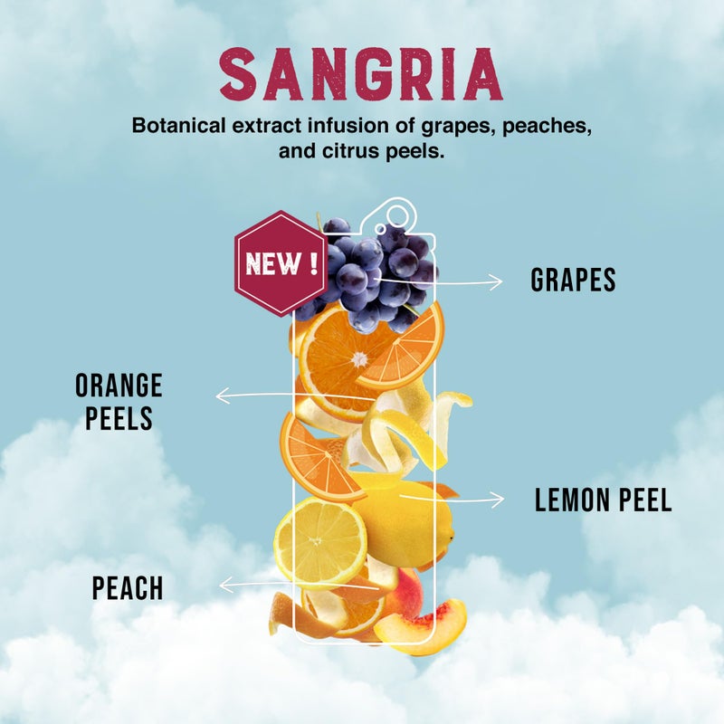 CLEVER - Sangria, Nonalcoholic Mocktails for Any Occasion, Refreshing Beverages with Citrus & Botanical Extracts, Low-Calorie Mocktails Non-alcoholic Drinks with 70 Calories, Pack of 12 (12 oz Ea) - Image 5