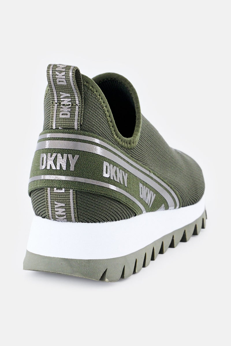 DKNY أحذية كاجوال نسائية واسعة برباط، أخضر داكن - Image 2