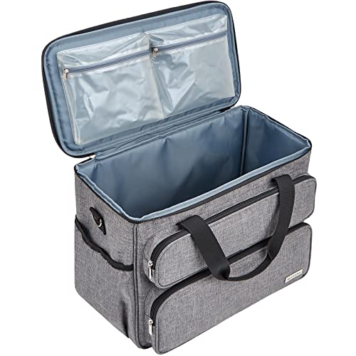 NICOGENA Sewing Machine Carrying Case, Universal Travel Tote Bag with Shoulder Strap for Singer, Brother, Janome and Accessories, Grey - Image 4