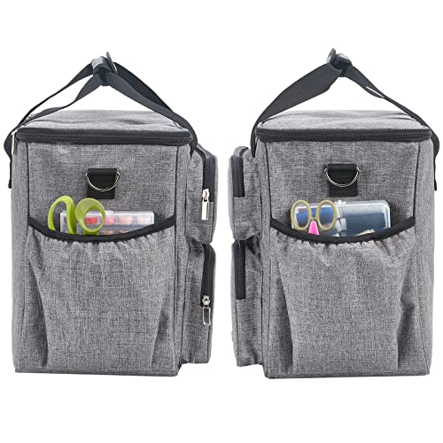 NICOGENA Sewing Machine Carrying Case, Universal Travel Tote Bag with Shoulder Strap for Singer, Brother, Janome and Accessories, Grey - Image 5