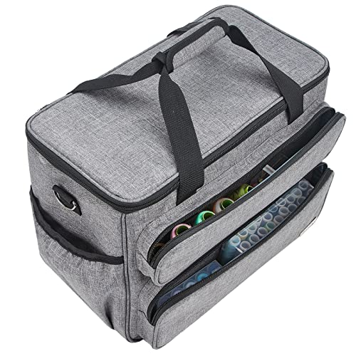 NICOGENA Sewing Machine Carrying Case, Universal Travel Tote Bag with Shoulder Strap for Singer, Brother, Janome and Accessories, Grey - Image 3