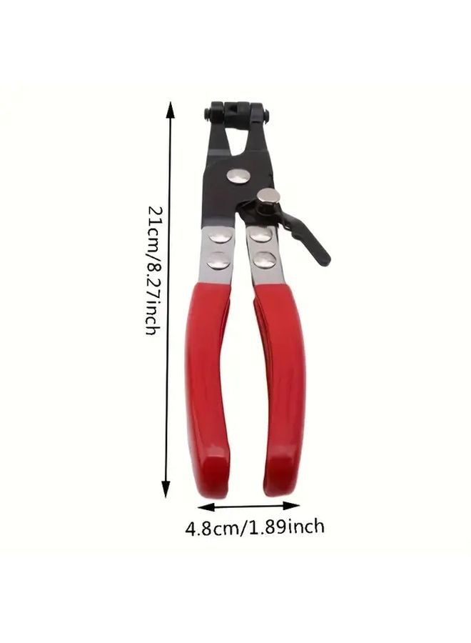 Red Heavy Duty Hose Clamp Pliers Adjustable Jaw Tool For Automotive Plumbing Radiator - Image 2