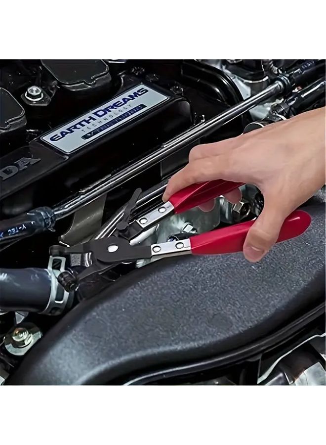Red Heavy Duty Hose Clamp Pliers Adjustable Jaw Tool For Automotive Plumbing Radiator - Image 5
