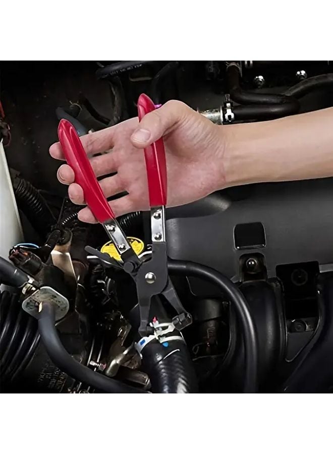 Red Heavy Duty Hose Clamp Pliers Adjustable Jaw Tool For Automotive Plumbing Radiator - Image 4