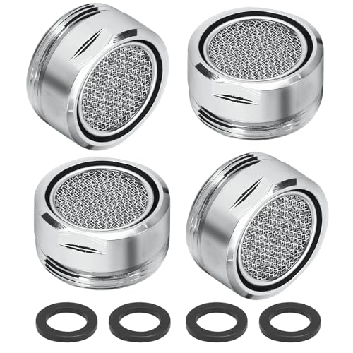Litoexpe 15/16 Inch Faucet Aerator 4 PCS, Kitchen Sink Aerator Replacement Parts, Sink Faucet Male Thread Faucet Filter with Brass Shell and Gasket for Bathroom - Image 1