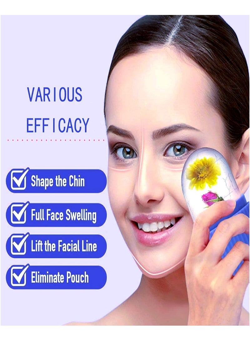 Arsal Ice Roller for Face (Purple) , Beauty Facial Massage Tool, Cooling Cube for Eyes, Skin Care Essential for Reducing Wrinkles and Puffiness.   Ice Face Roller Silicone Facial Cube for Eyes Neck Massage Remove Dark Circle Pore Shrink Face Beauty Skin Care Ice Mould . Naturally Conditioning and Skin Care,De-Puff Eye Bags,Reduce Migraine Pain,Reusable Massage Silicone Ice Mold - Image 3