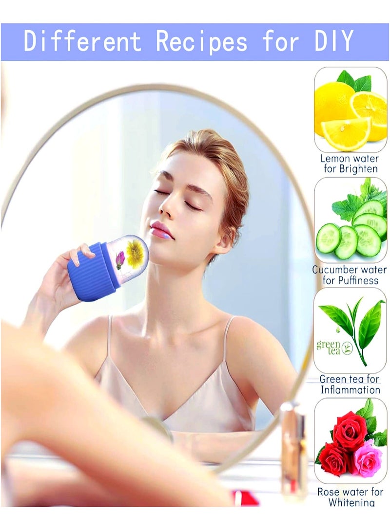 Arsal Ice Roller for Face (Purple) , Beauty Facial Massage Tool, Cooling Cube for Eyes, Skin Care Essential for Reducing Wrinkles and Puffiness.   Ice Face Roller Silicone Facial Cube for Eyes Neck Massage Remove Dark Circle Pore Shrink Face Beauty Skin Care Ice Mould . Naturally Conditioning and Skin Care,De-Puff Eye Bags,Reduce Migraine Pain,Reusable Massage Silicone Ice Mold - Image 4
