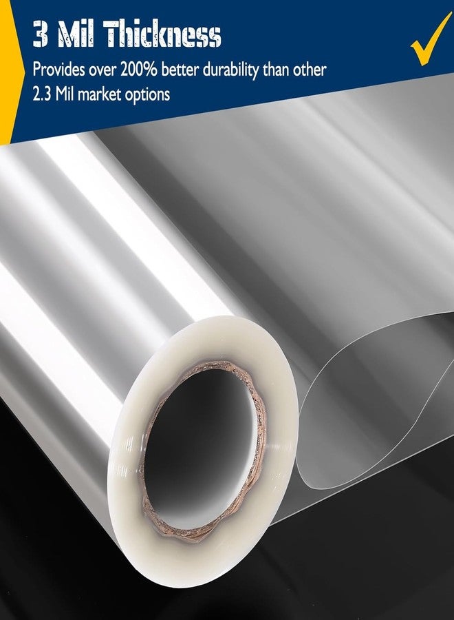 Vanhench 50 ft Clear Cellophane Wrap, 32" x 50' Folded 3Mil Thick Cellophane Wrap Roll for Gift Basket Treats Bouquet Flower Wrapping, Clear Plastic Wrap Valentines Easter Wrapping Paper (32" fold into 16") - Image 4