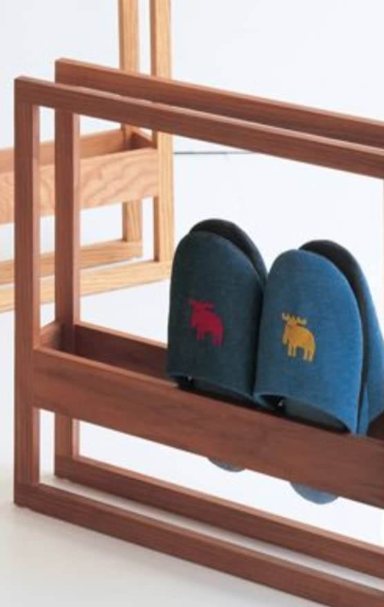 IThree Wooden Multiple Bamboo Wooden Shoe Rack Slipper Stand Chappal Shelf Household Storage Holder Solid sheesh Wood - Image 3