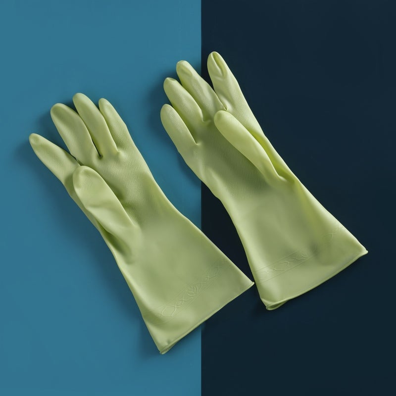 Dishwashing Gloves Manufacturer Direct Sales Waterproof Housework Dishwashing Gloves Womens Kitchen Cleaning Pvc Stall Plastic Steel Gloves Genuine green