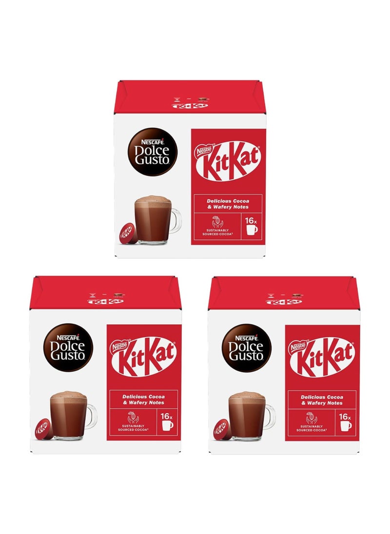 Nestle Dolce Gusto Kitkat Chocolate 16 Capsules pack of 3 