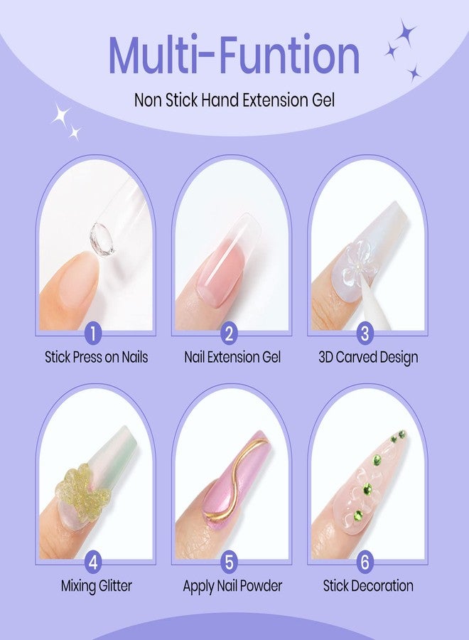 SUPWEE Solid Builder Gel 60G Clear Nail Builder Gel Large Capacity Hard Gel for Nails Non-Sticky 3D Sculpting Gel for Nail Carving Strengthen Modeling Nail Art DIY at Home - Image 4