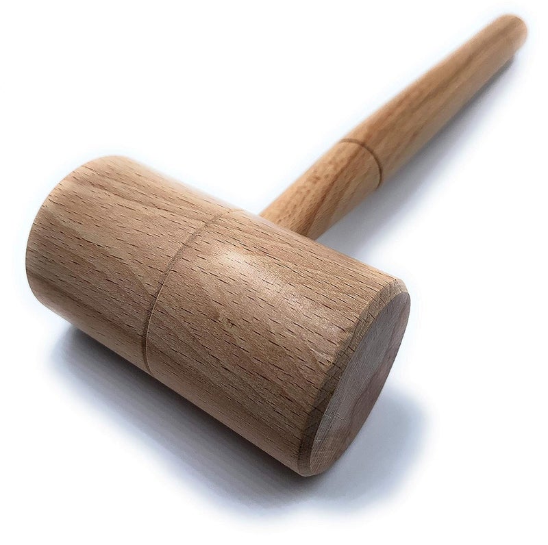GREENGROW Large 400 Grams Wooden Mallet/Hammer Size 32x15x6cm for Workshop/Dent Removal/Carpentry Work/Jewelry Work/Camping/Leather Craft Carving and DIY Works - Image 1