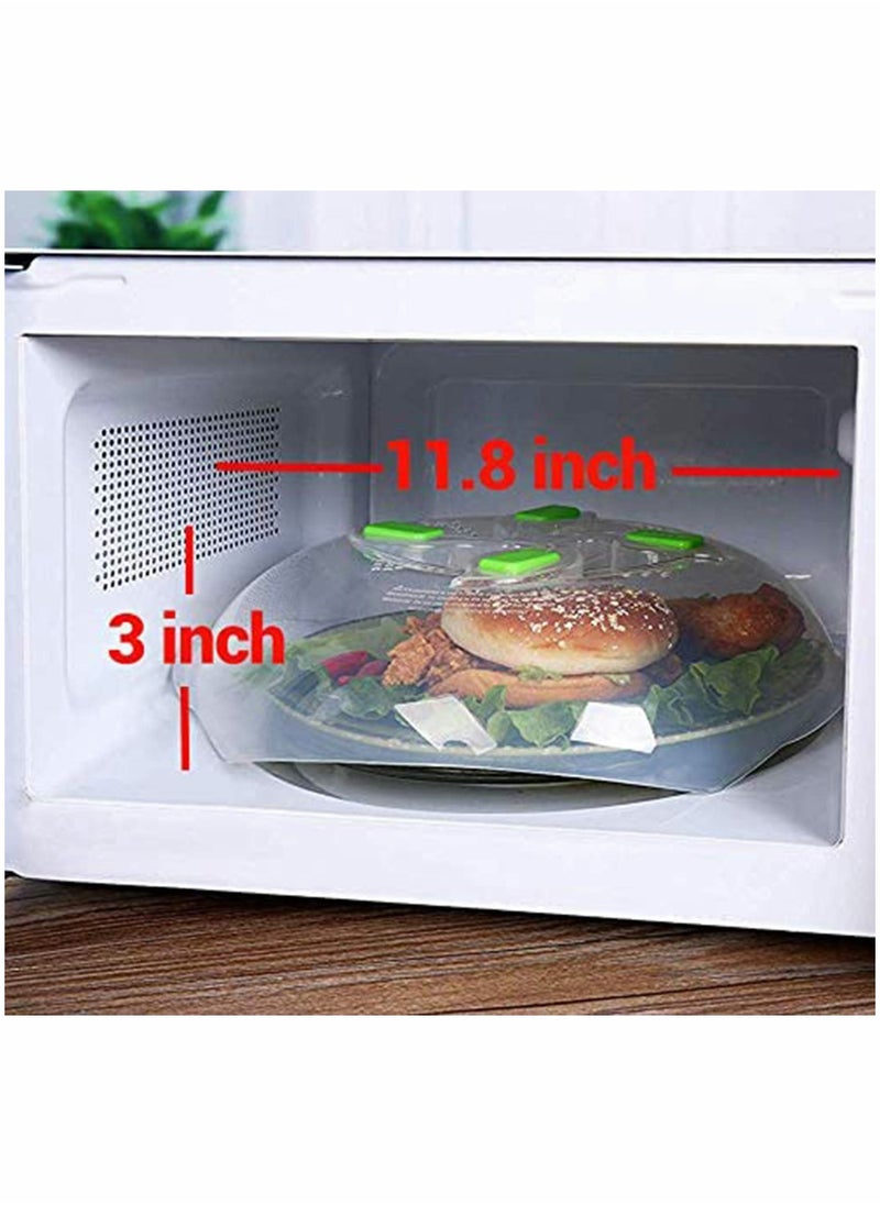 SYOSI - Microwave Splatter Cover, Microwave Plate Cover, Microwave Food Cover, Microwave Splatter Guard, Anti-Splatter with Steam Vents (11.8 Inch) - Image 1
