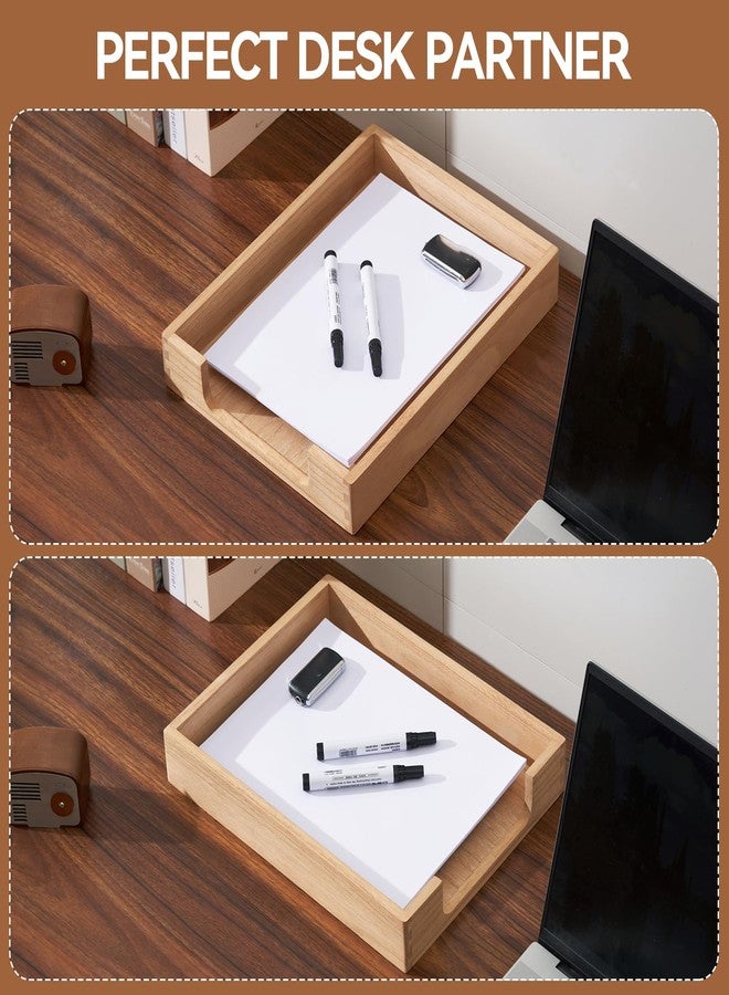 KIRIGEN Wood Letter Tray, Single-Tier Front-Load Desktop Paper Organizer, Wooden Document Tray for Letter and A4 Paper, File Folder, Mail, Home Office Desk, 13.77 x 10.62 x 2.16 Inch, TP-NA - Image 4