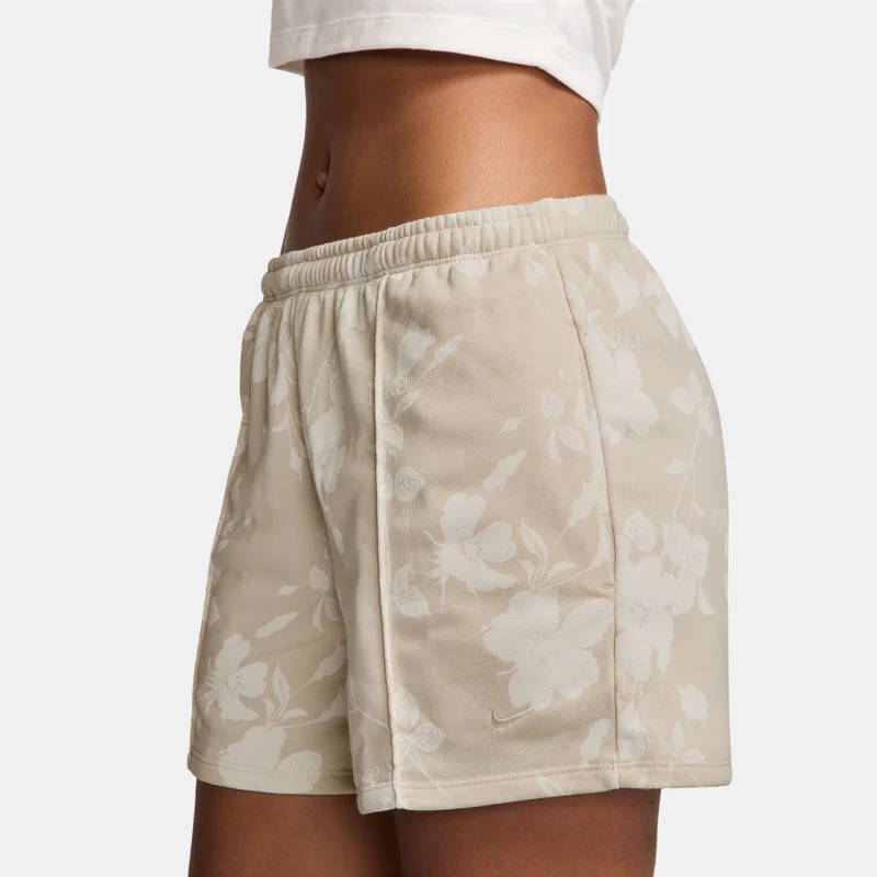 Nike Ivory Women's Sportswear Chill Terry Printed Shorts for Women | Best Price UAE